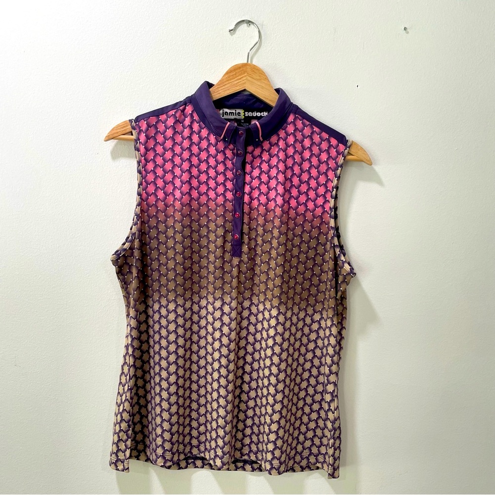 Jamie Sadock Women’s Size Medium Purple & Pink Golf Tank Top